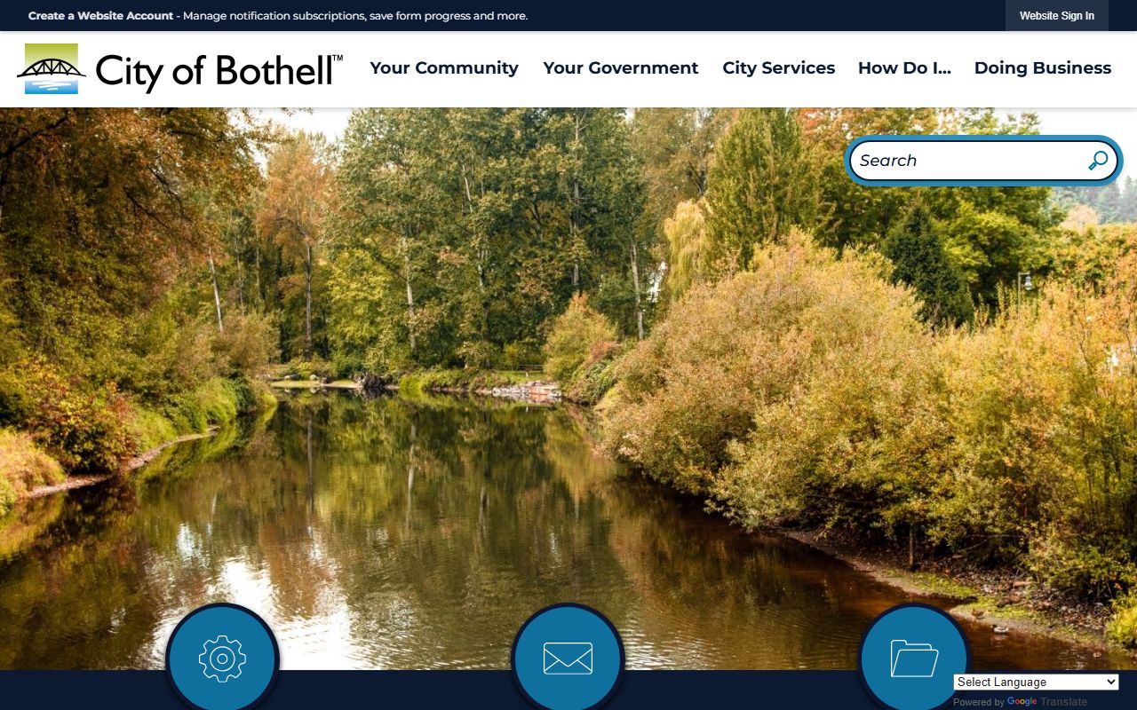 Bothell Washington city website property records