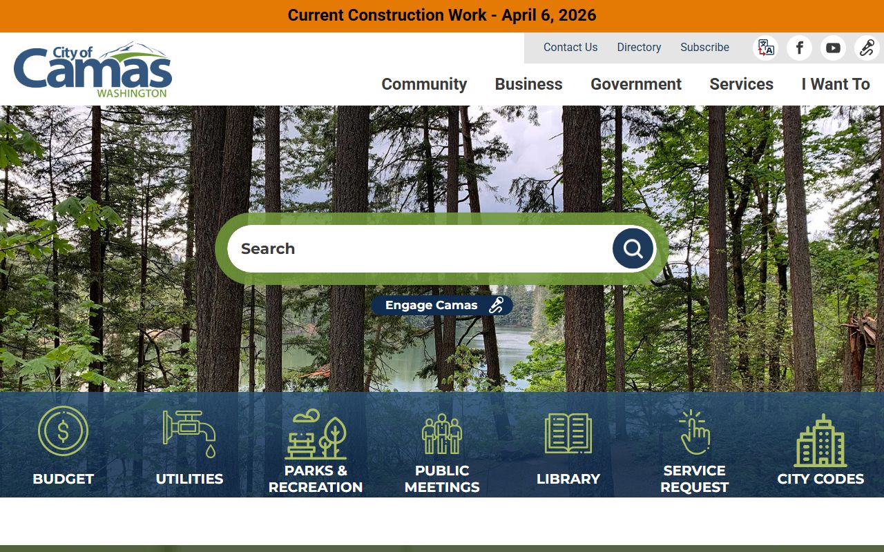 Camas Washington property records city website