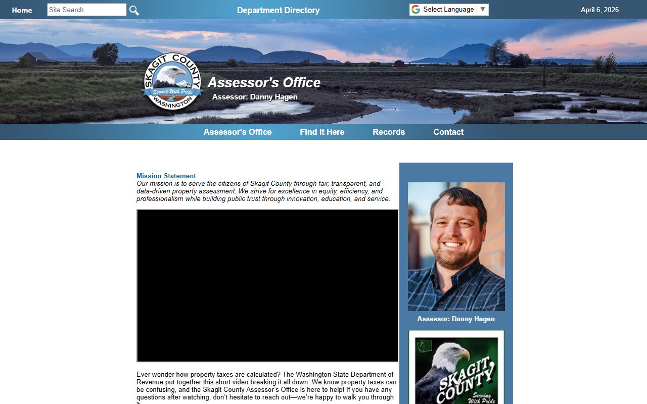 Skagit County Assessor property records for Mount Vernon