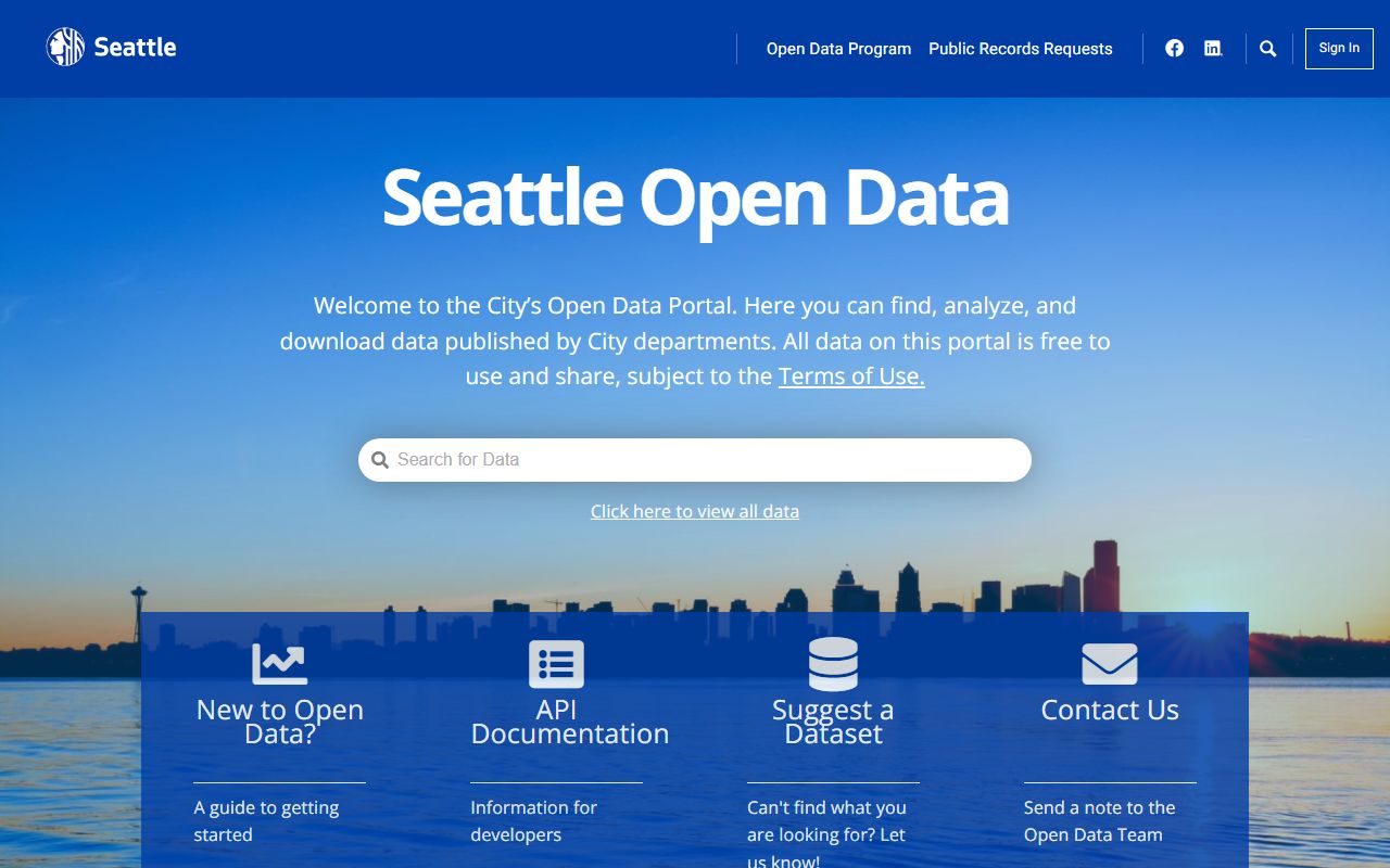 Seattle property records open data portal