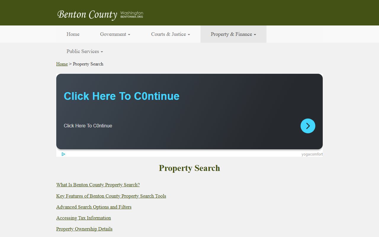 Benton County property search online portal