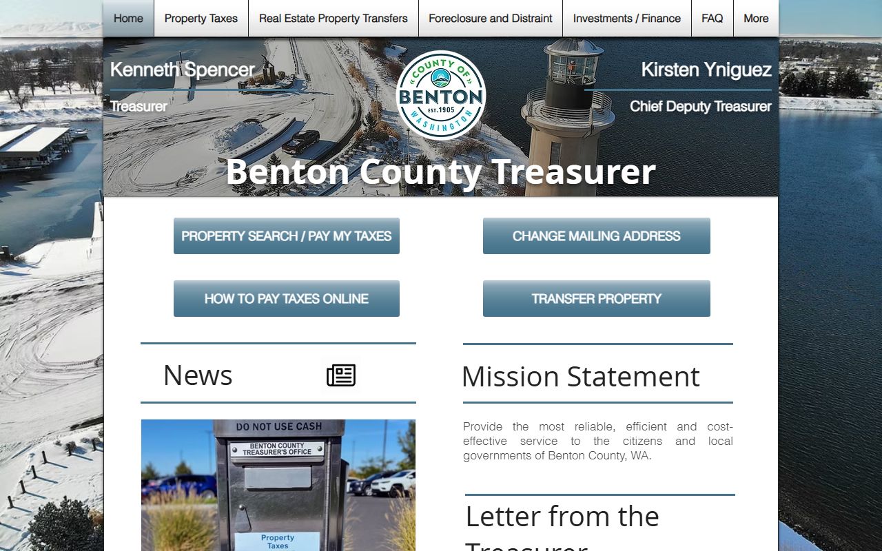 Benton County treasurer property tax payment