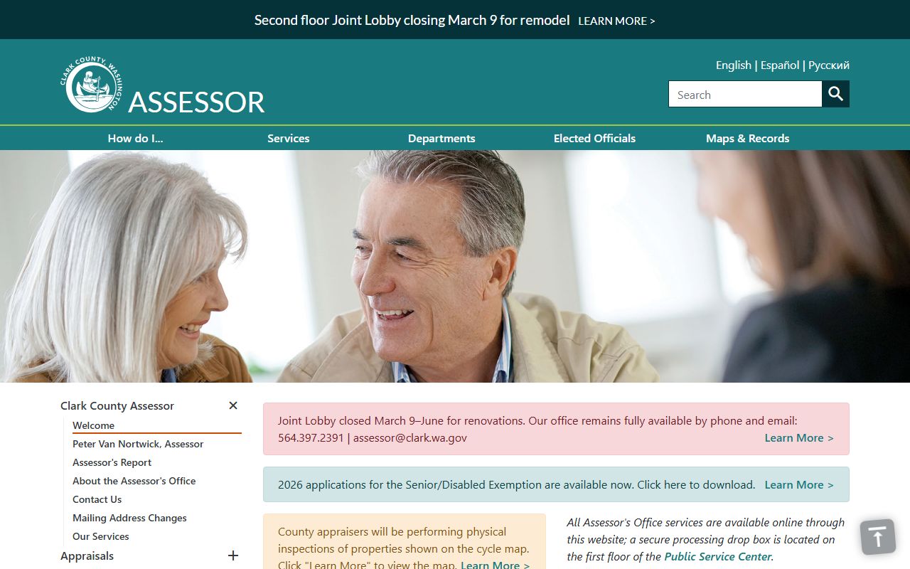 Clark County assessor property records Vancouver Washington