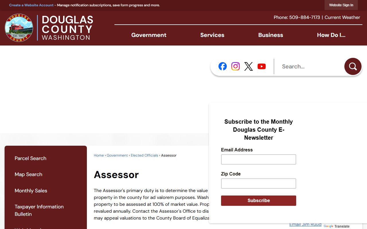 Douglas County property records assessor office website