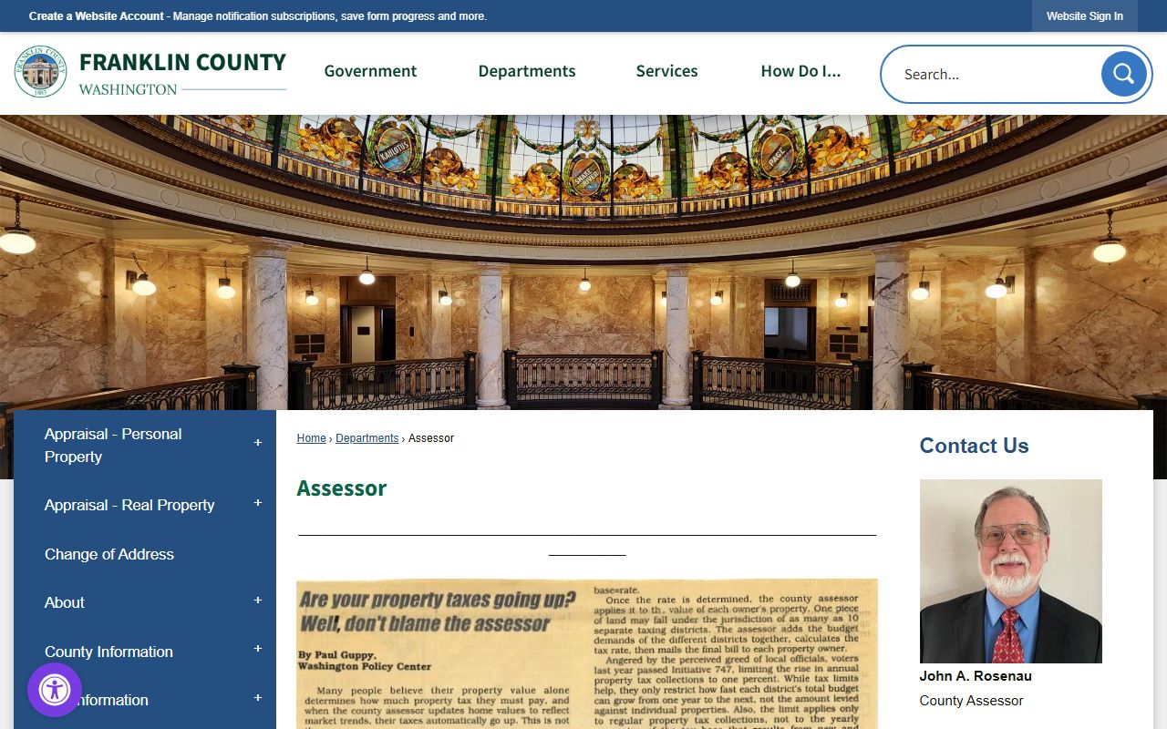 Franklin County property records assessor office Pasco