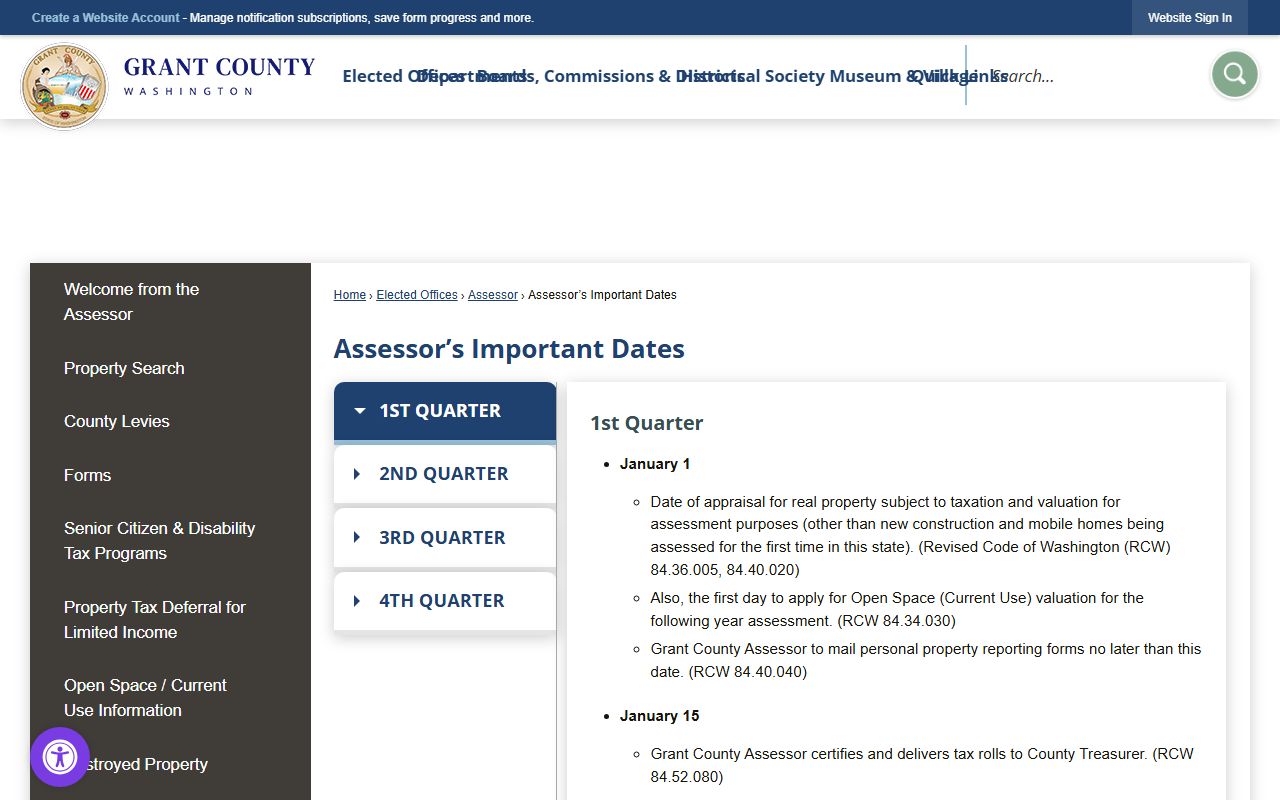 Moses Lake property records Grant County Auditor