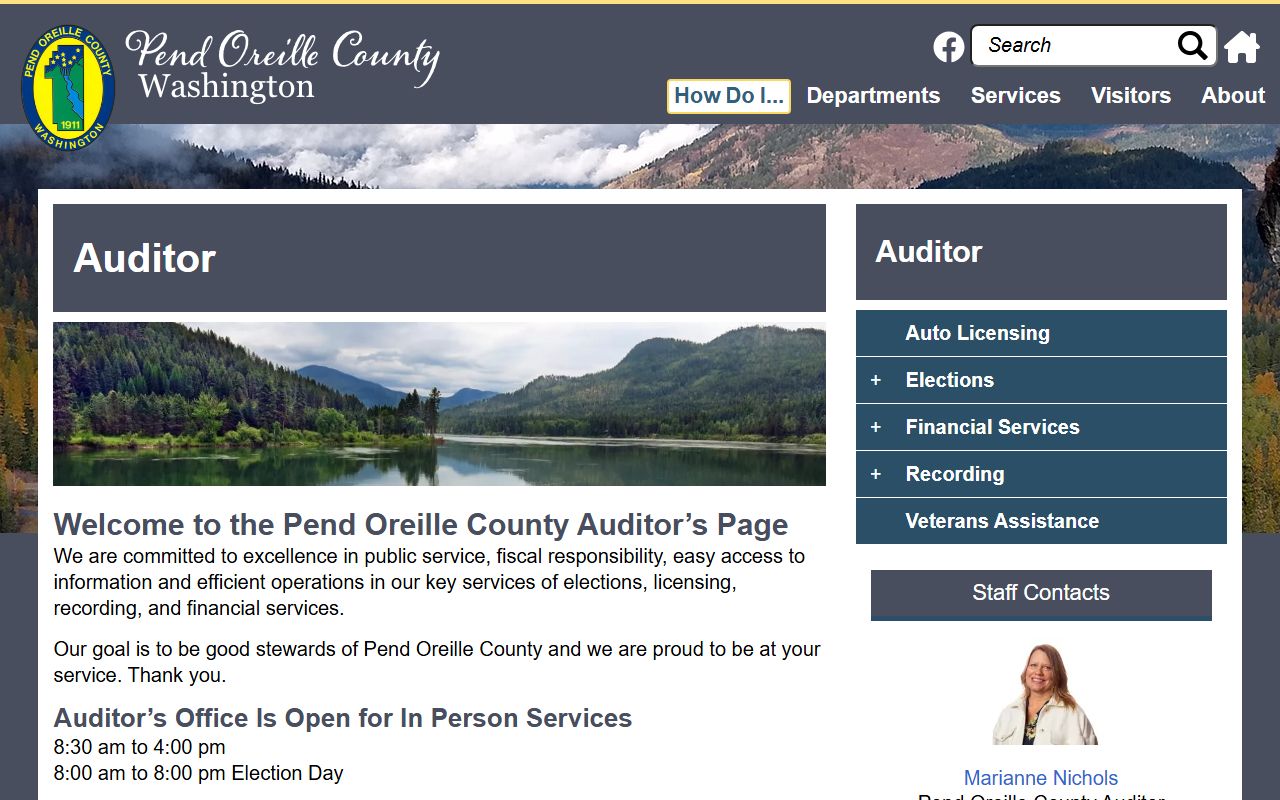 Pend Oreille County Auditor property recording