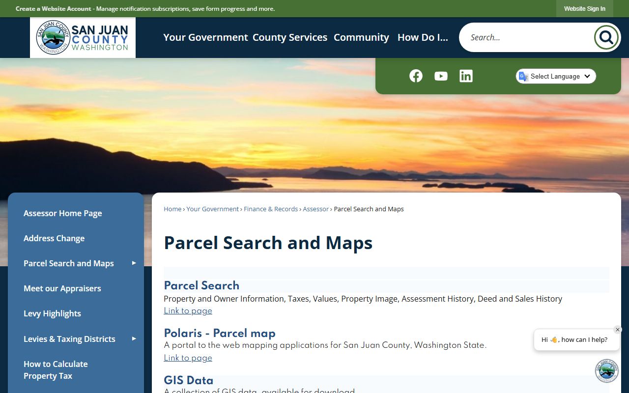 San Juan County parcel search and maps property records