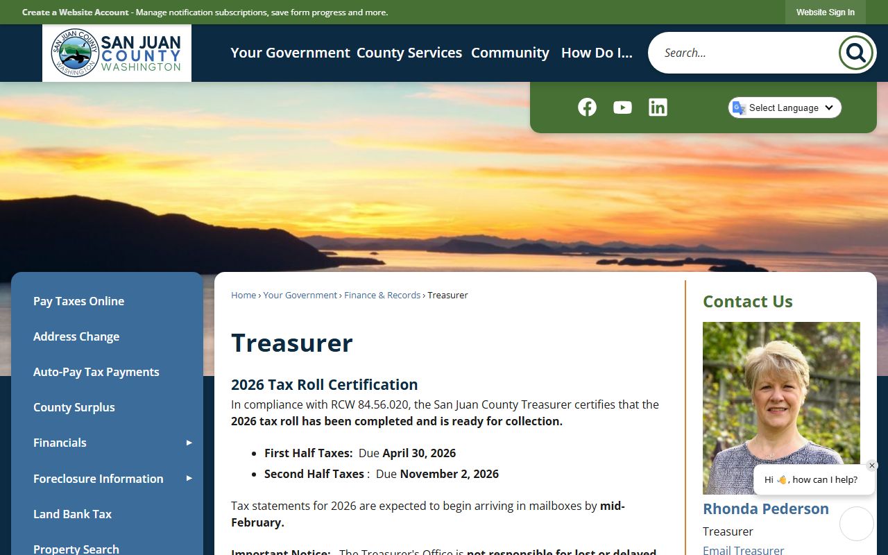 San Juan County Treasurer property tax records