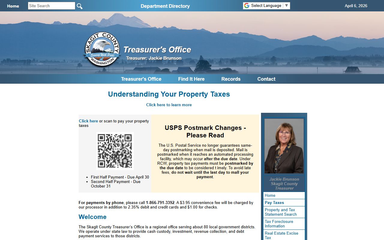 Skagit County property tax records treasurer