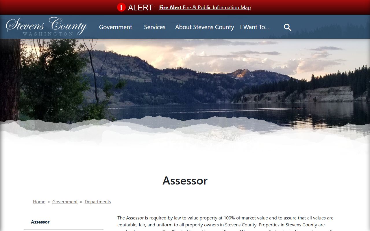 Stevens County property records assessor website
