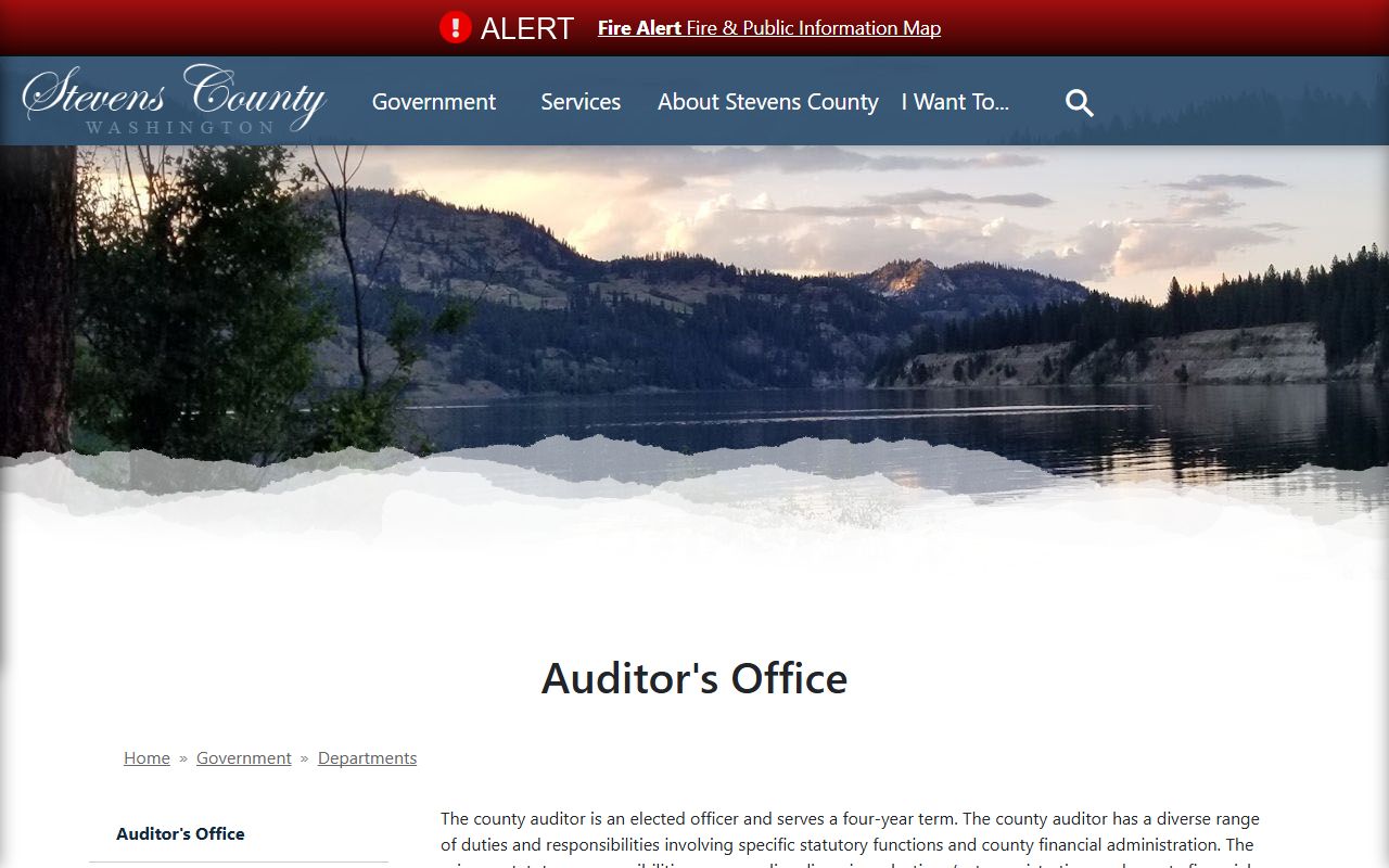 Stevens County auditor property recording office